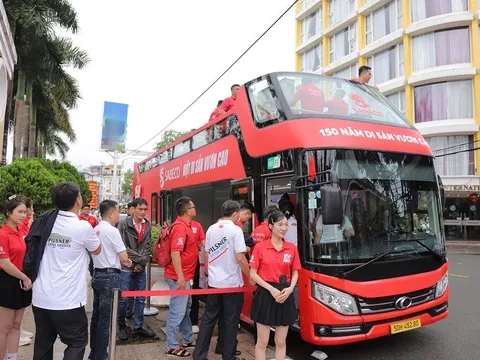 'Hành trình di sản' thuộc chuỗi hoạt động kỷ niệm '150 năm di sản vươn cao' do Sabeco tổ chức đã có mặt tại Cần Thơ