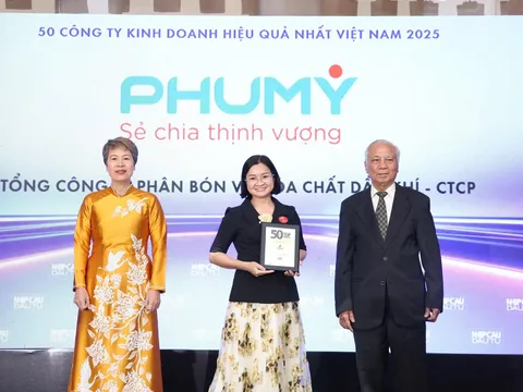 PVFCCo- doanh nghiệp duy nhất thuộc ngành phân bón và hóa chất được xếp hạng “Top 50 Công ty kinh doanh hiệu quả nhất”