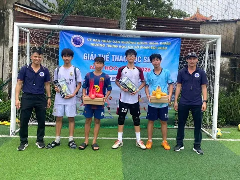 TP.HCM: Học sinh Trường THCS Phan Bội Châu hào hứng với giải thể thao học đường
