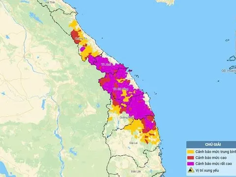Cảnh báo lũ quét, sạt lở đất từ Quảng Trị đến Gia Lai