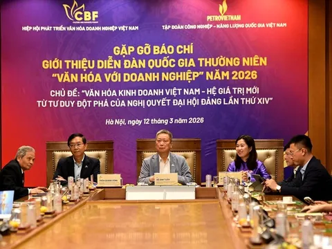 Diễn đàn quốc gia 'Văn hóa với doanh nghiệp' 2026: Hệ giá trị mới từ tư duy đột phá của Nghị quyết Đại hội Đảng lần thứ XIV