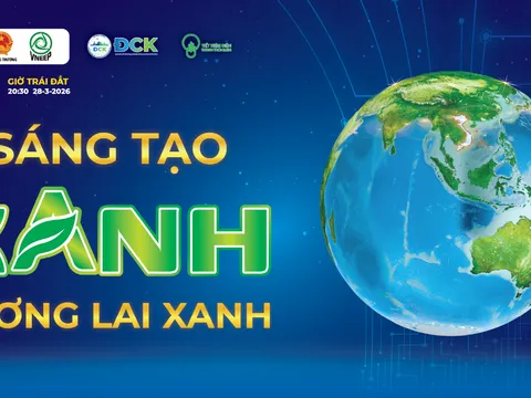 Giờ Trái đất 2026: 'Sáng tạo xanh - Tương lai xanh' vì một Việt Nam phát triển bền vững