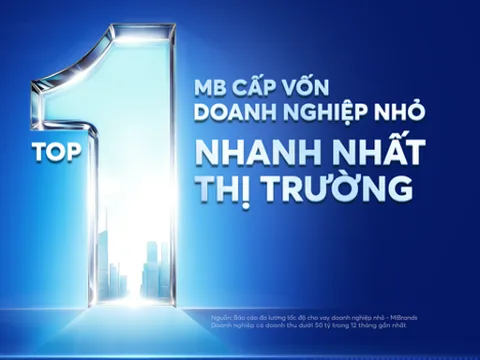 Ngân hàng MB nhanh nhất thị trường về tốc độ cho vay doanh nghiệp nhỏ theo MiBrand Việt Nam