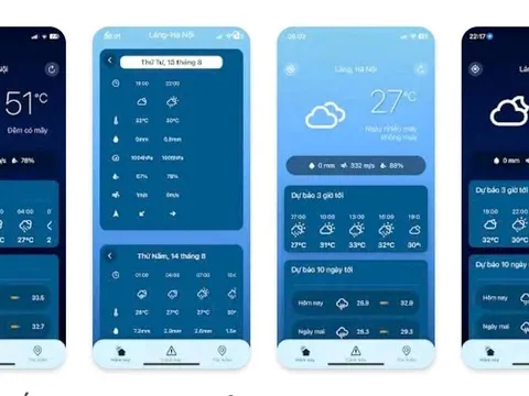 Ứng dụng Thời tiết Việt Nam KTTV: Cảnh báo sớm dông sét, lũ quét và sạt lở đất theo thời gian thực