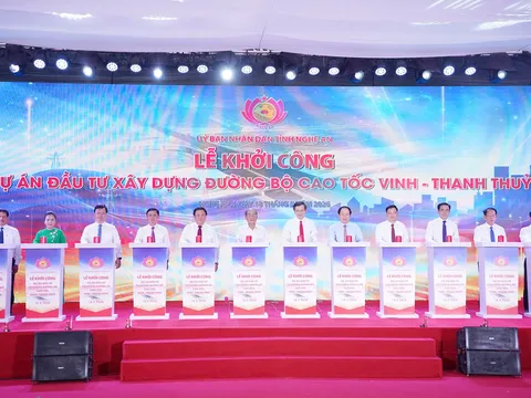 Nghệ An Khởi công cao tốc Vinh - Thanh Thủy, tăng tốc liên kết vùng và quốc tế Việt Nam - Lào