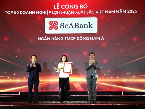SeABank được vinh danh trong Top 50 doanh nghiệp có lợi nhuận xuất sắc nhất Việt Nam năm 2025